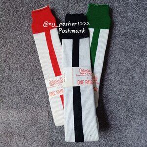 *𝓥𝓣𝓖 Distinctive Quality Girl's Knee-Hi Socks Size 9-11 (3 pairs) ⚫🔴🟢